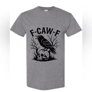 F CAW F with raven tee shirt
